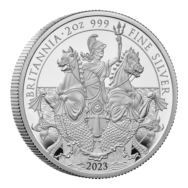 2 Ounce Silver Proof The Britannia 5 £ Pound United Kingdom 2023