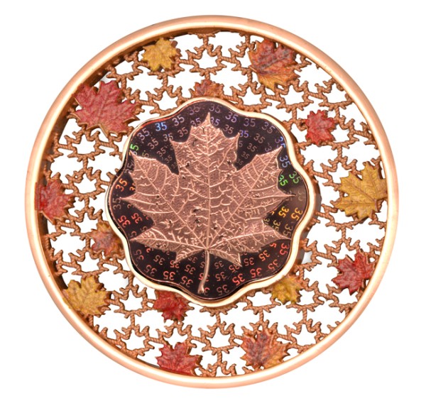2 Unzen Silber PL Maple Leaf Filigree 5 $ Solomon Islands 2023