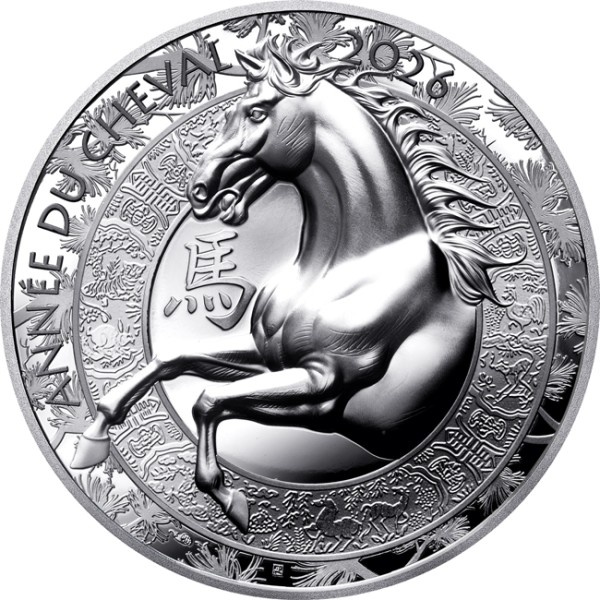 1 Unze Silber Proof High Relief Lunar Jahr des Pferdes 20 Euro Frankreich 2026