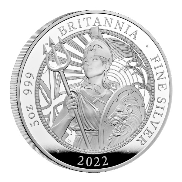 5 Ounce Silver Proof The Britannia 10 £ Pound United Kingdom 2022