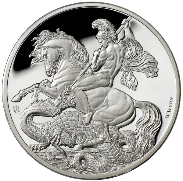 1 Ounce Silver Proof George & the Dragon Masterpiece 1 £ St. Helena 2023