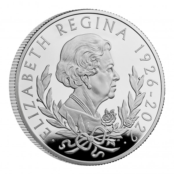 5 Ounces Silver Proof Queen Elizabeth II Memorial 10 £ United Kingdom 2022
