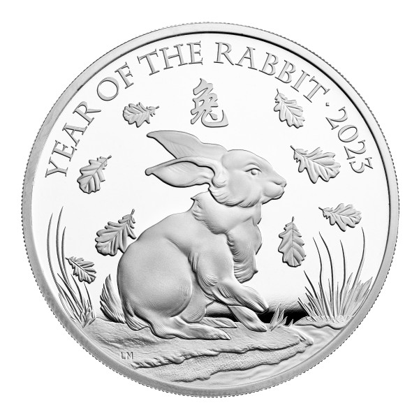 1 Ounce Silver Proof Year of the Rabbit Lunar 2 £ United Kingdom 2023