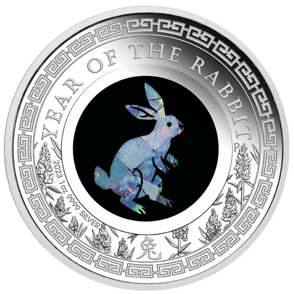 1 Ounce Silver Proof Rabbit Opal Lunar III Australia 2023