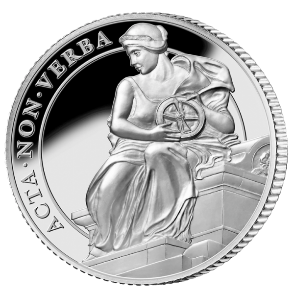 1 Ounce Silver Proof The Queen´s Virtues - Constancy - 1 £ St.Helena 2022