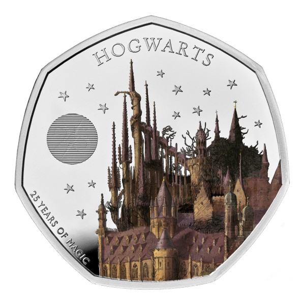 50 Pence Silber Proof Colour Harry Potter - Hogwarts United Kingdom 2023 Royal Mint