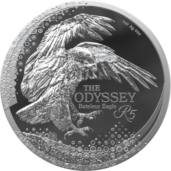 1 Unze Silber Proof Bateleur Eagle - The Odyssey Südafrika 2025
