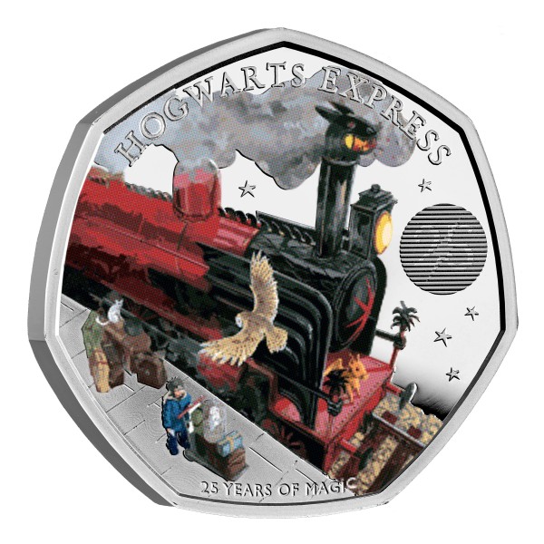 50 Pence Silver Proof Colour Harry Potter - Hogwarts Express United Kingdom 2022 Royal Mint