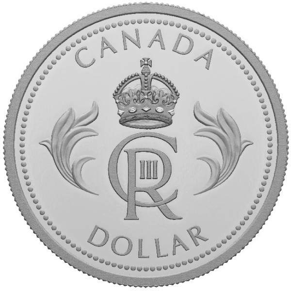 Proof Silber Dollar Königliches Monogramm Charles III. Limited Edition Kanada 2023