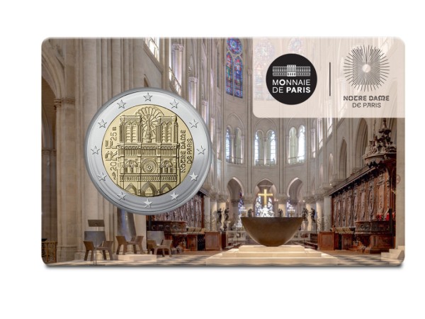 2 Euro B.U. Notre Dame Coincard Frankreich 2025