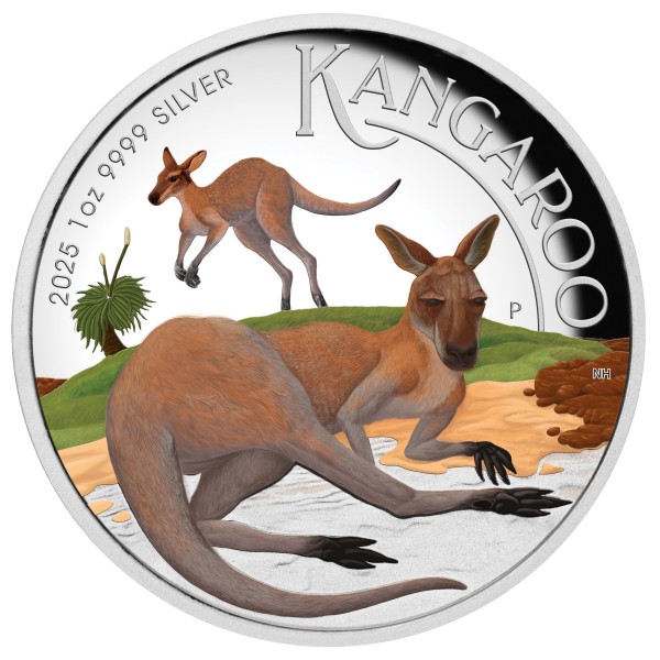 1 Unze Silber Proof High Relief Känguru Australien 2025