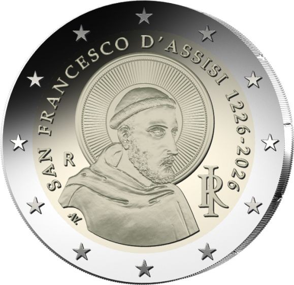 2 Euro Proof Heiliger Franz von Assisi 800. Todestag Italien 2026