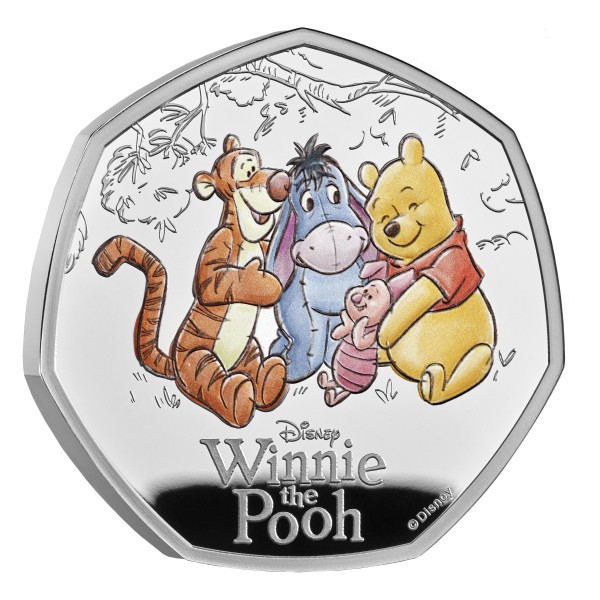 50 Pence Silber Proof 100 Jahre Winnie Puuh (3) UK 2026 Royal Mint