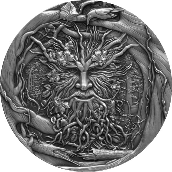 2 Ounce Silver Antique Finish The Spirit of the Forest 2$ Niue 2021 silver