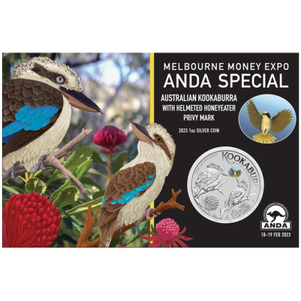 1 Unze Silber BU Blister Kookaburra Anda Special 2023 Australien