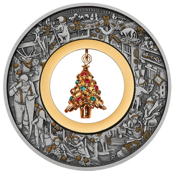 2 Unzen Silber Antique Santa's Workshop Australien 2024
