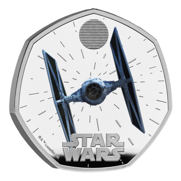 50 Pence Silver Proof Star Wars - TIE Fighter UK 2024 Royal Mint