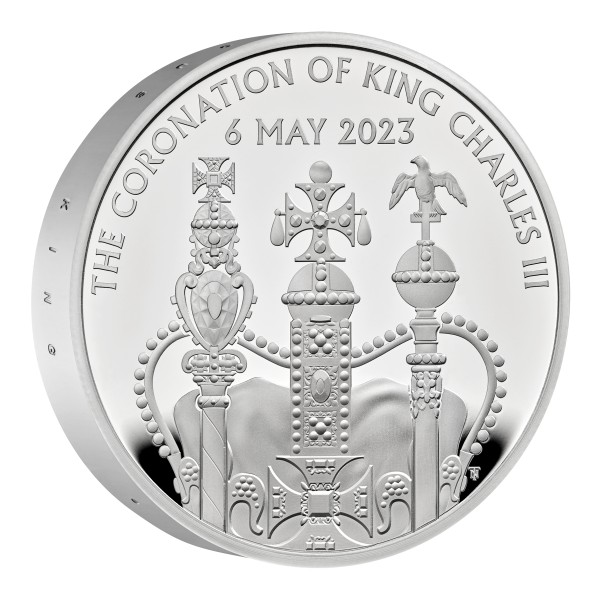5 £ Silber Proof Piedfort Krönung König Charles III. United Kingdom 2023 Royal Mint