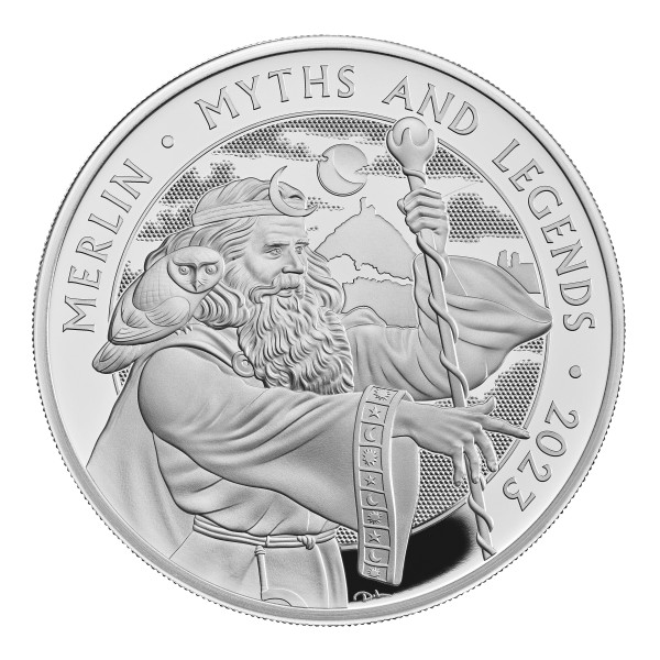 1 Unze Silber Proof Myths & Legends - Merlin 2 £ United Kingdom 2023