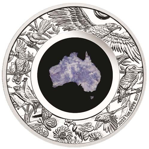 1 Ounce Silver Proof Lepidolite Great Southern Land Australia 2022