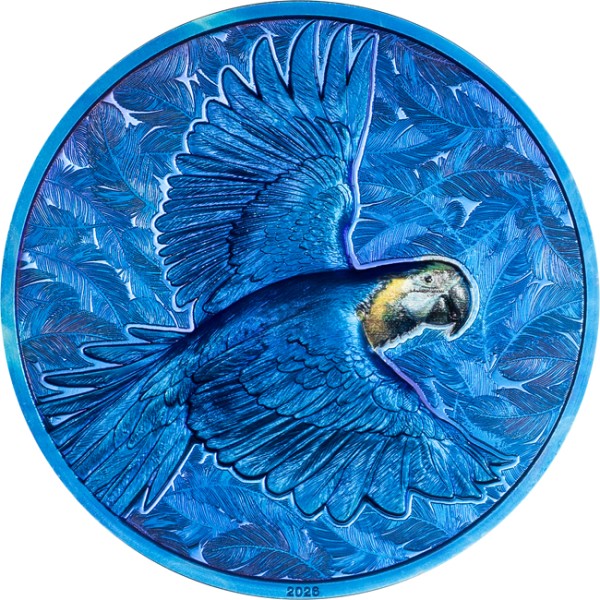 1 Unze Silber Proof Coloured UHR Parrot Papagei 5$ Cook Islands 2026
