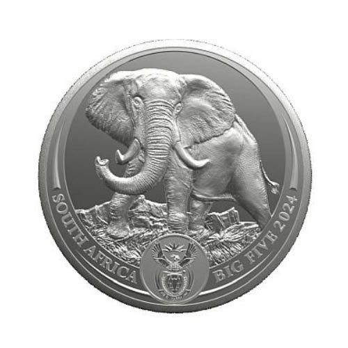 1 Unze Silber BU Blister Elefant Big Five III Südafrika 2024