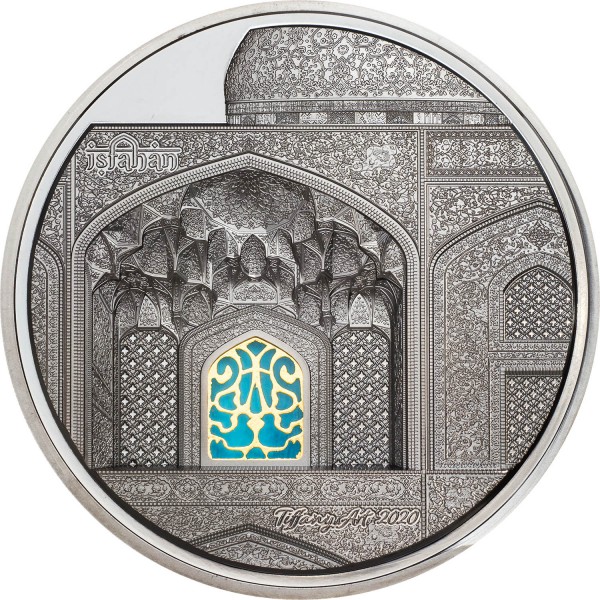 5 Unzen Oz Silber Black Proof Tiffany Art Isfahan 25$ Dollar Palau 2020