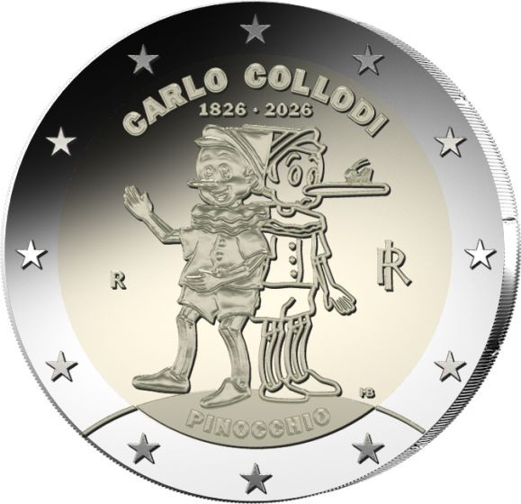 2 Euro Proof Pinocchio 200 Jahre Geburt Carlo Collodi Italien 2026