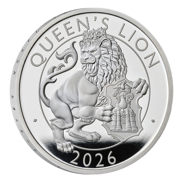 1 Unze Silber Proof - The Queen's Lion - The Royal Tudor Beasts (9) 2 £ United Kingdom 2026