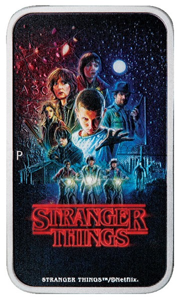 1 Unze Silber farbig Stranger Things Staffel 1 Rectangular 1 $ Tuvalu 2026