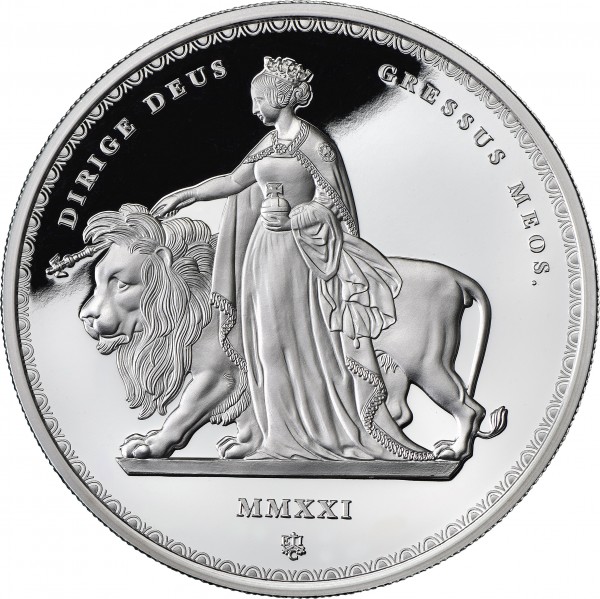 Una & the Lion Masterpiece 1 Ounce Silver Proof - 1 £ St. Helena 2021