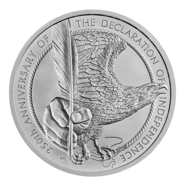 1 Oz Silber Frosted Proof SOTD 250. Jahrestag der Unabhängigkeitserklärung der USA UK 2026