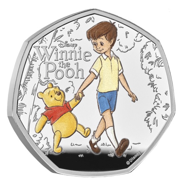 50 Pence Silber Proof 100 Jahre Winnie Puuh (2) UK 2026 Royal Mint