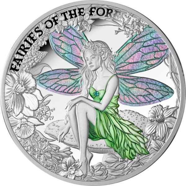 1 Unze Silber Proof Die Waldfeen 1$ Niue Island 2026