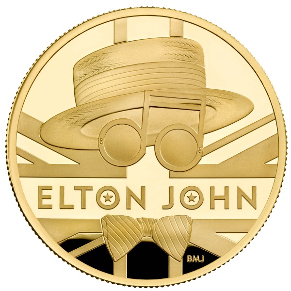 1 Oz Gold Proof Music Legends - Elton John - 100 £ Pfund United Kingdom 2020