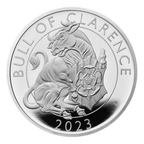 1 Ounce Silver Proof - The Bull of Clarence - The Royal Tudor Beasts (4) 2 £ United Kingdom 2023