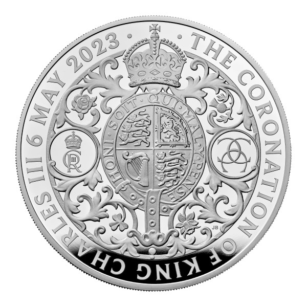 5 Unzen Silber Proof Krönung König Charles III. 10 £ United Kingdom 2023