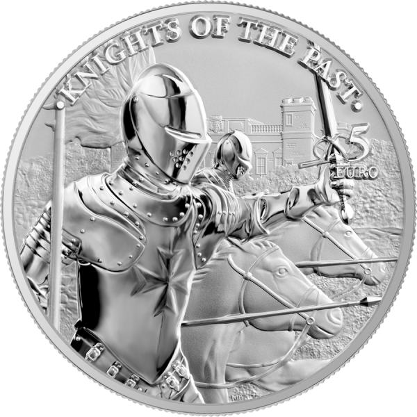 Knights of the Past 1 Oz Silber BU 5 Euro Malta 2021 - Germania Mint