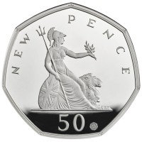 50 Pence Silber Proof 50 Years of the 50p United Kingdom 2019 Royal Mint 50 Pence Silber Proof 50 Years of the 50p United Kingdom 2019 Royal Mint