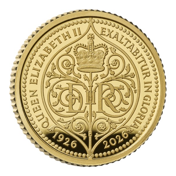 1/10 Oz Gold Proof 100. Jahrestag der Geburt von Königin Elizabeth II 10 £ UK 2026 Royal Mint