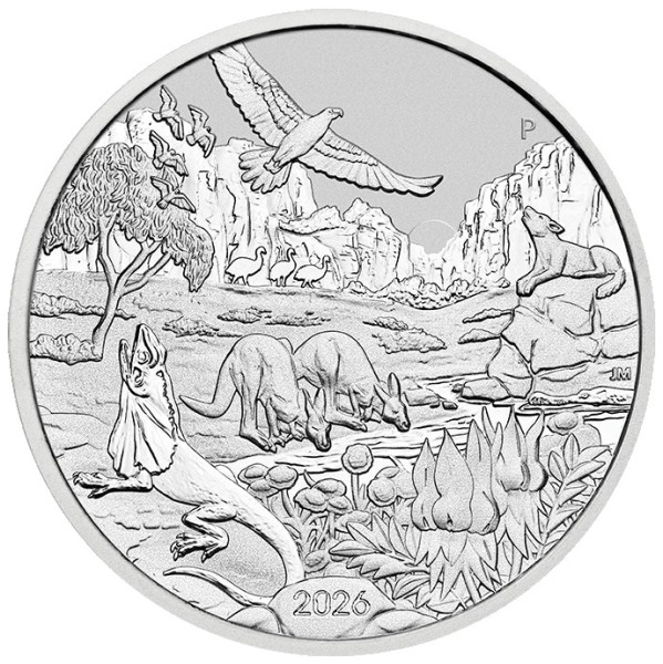 1 Unze Silber BU Wonders of Australia - The Outback Australien 2026