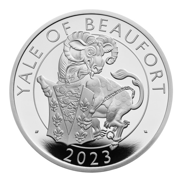 1 Ounce Silver Proof - The Yale of Beaufort - The Royal Tudor Beasts (3) 2 £ United Kingdom 2023