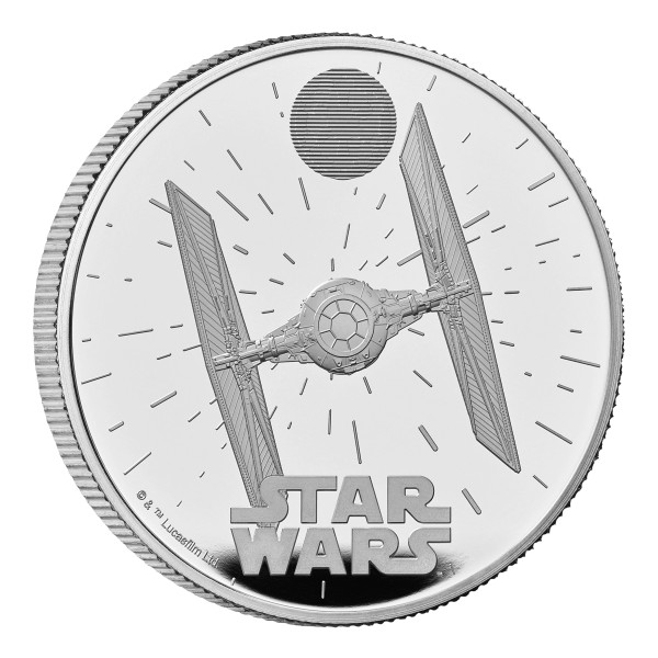 1 Unze Silber Proof Star Wars - TIE Fighter £ 2 UK 2024