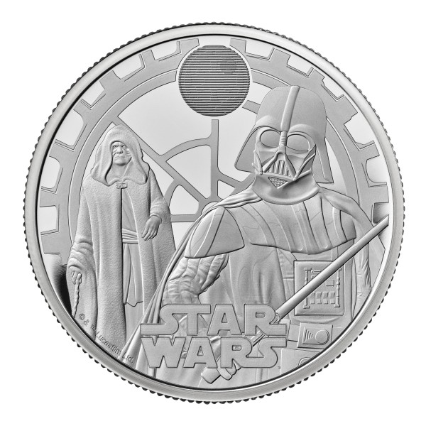 1 Unze Silber Proof Star Wars - Darth Vader and Emperor Palpatine £ 2 United Kingdom 2023