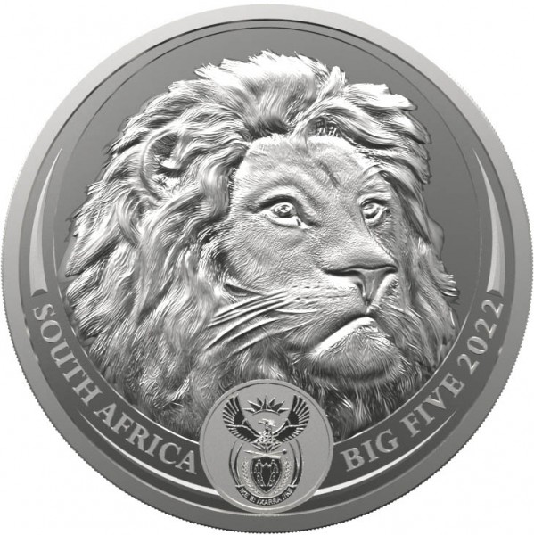 1 Ounce Silver BU Blister Lion Big Five II South Africa 2022