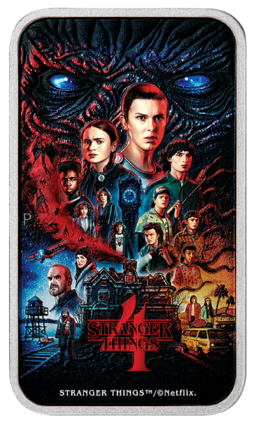 1 Unze Silber farbig Stranger Things Staffel 4 Rectangular 1 $ Tuvalu 2026