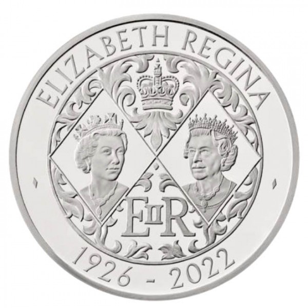 5 £ Silver Proof Queen Elizabeth II Memorial United Kingdom 2022 Royal Mint