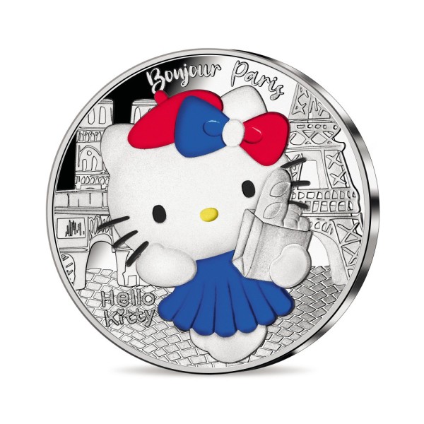 10 Euro Silver Proof 50th Anniversary Hello Kitty - Paris - France 2024