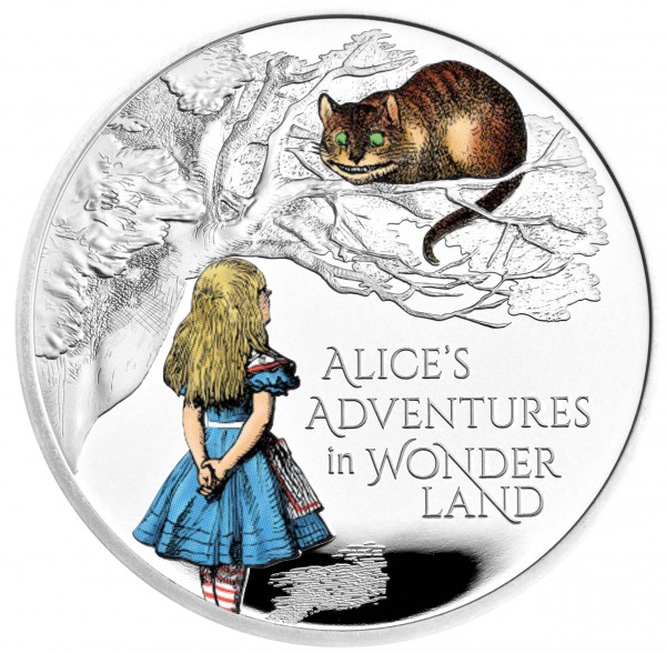 Alice´s Adventures in Wonderland - Treasury of Tales - 1 Ounce Silver Proof 2 £ United Kingdom 2021