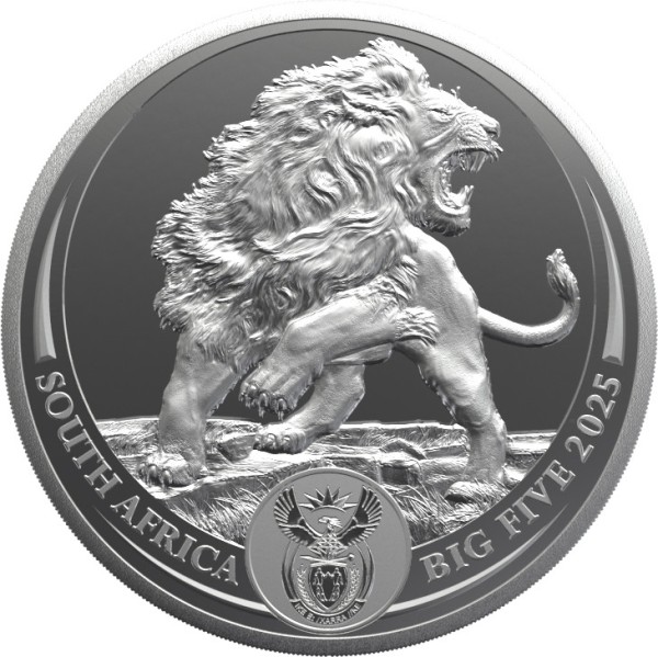 1 Unze Silber BU Blister Löwe Big Five III Südafrika 2025